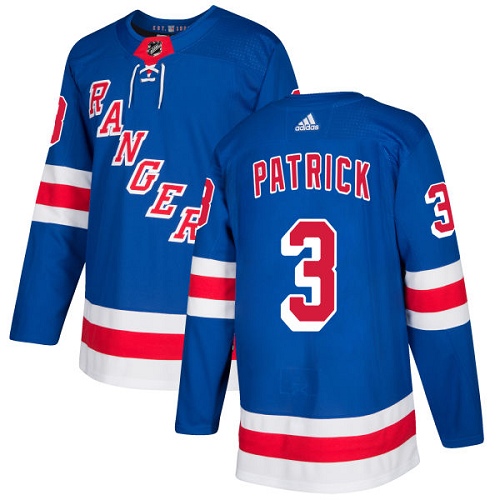 Adidas Men New York Rangers #3 James Patrick Royal Blue Home Authentic Stitched NHL Jersey